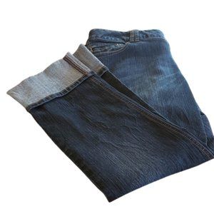 Lane Bryant High Rise Dark Wash Cuffed Jeans 18 Average